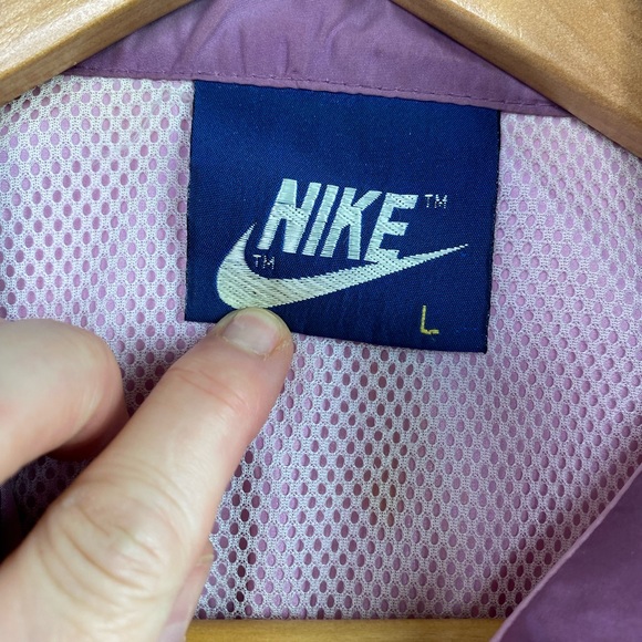 Vintage NIKE Track Jacket Two Tone Windbreaker Size Large - Picture 4 of 6